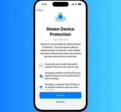 离石苹果授权维修店分享被盗设备保护功能开启方法 