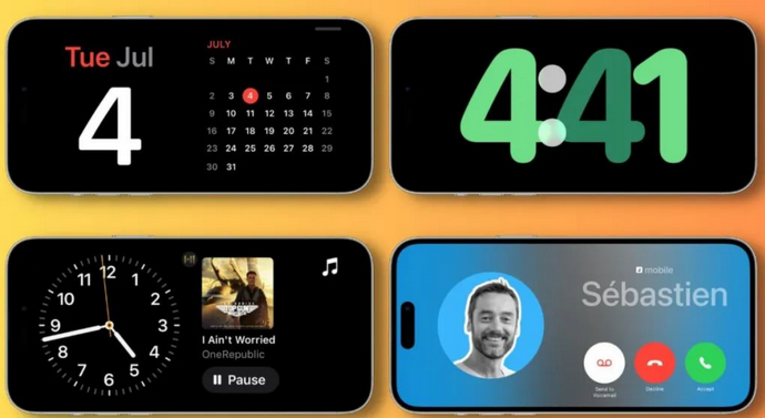 离石苹果手机维修分享iOS17横屏充电待机显示有什么好处 