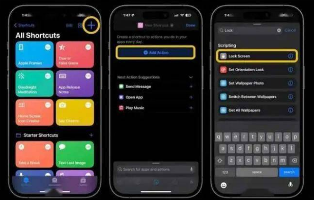 离石苹果14锁屏维修店分享iPhone14升级iOS16.4后如何创建锁屏快捷方式 